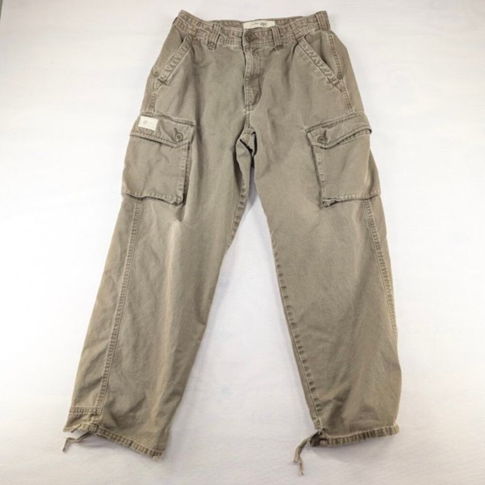 Thrashed VTG Urban Pipeline Wide Leg Cargo Pants Tan Men's 32x30 Utility Skater